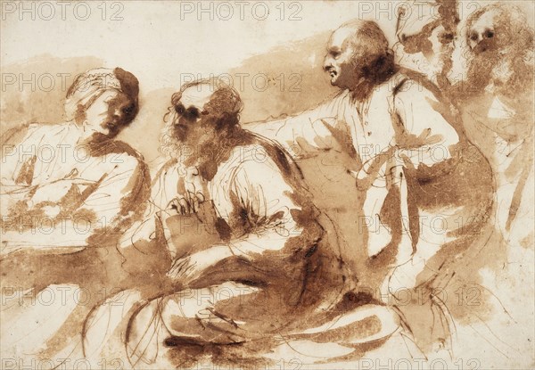 An Assembly of Learned Men, between circa 1625 and circa 1627. Creator: Guercino.