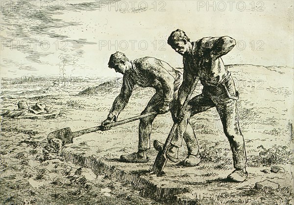 The Diggers, c1860. Creator: Jean Francois Millet.