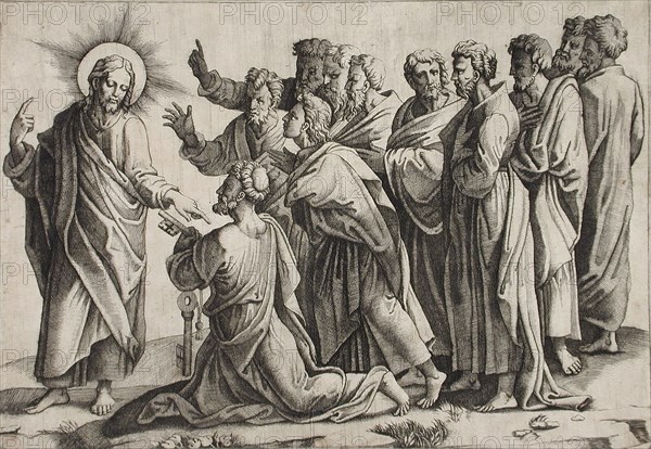 Christ's Charge to Peter, 1540s. Creator: Nicolas Beatrizet.