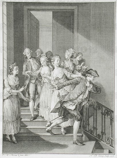 Le honte et le remords vengent l'amour outragé, 1776. Creator: Nicolas de Launay.