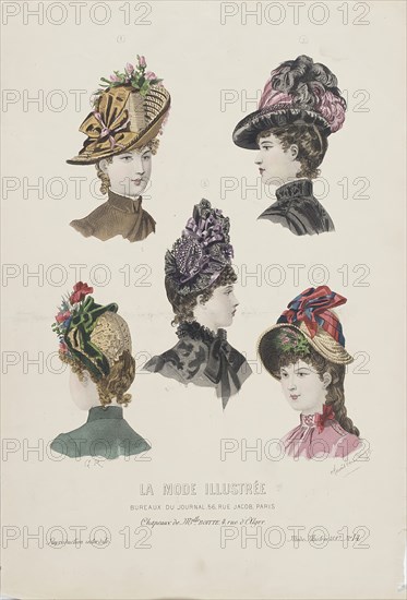 Millinery Print, 1887. Creator: Unknown.