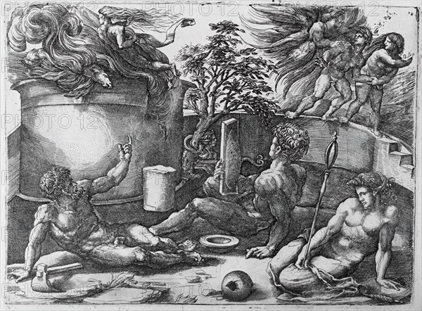 Cain Watching his Sacrifice in Flames, between 1530 and 1535. Creator: Unknown.