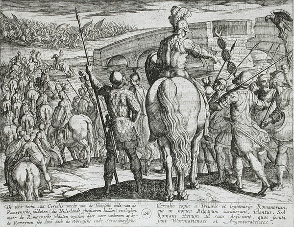 The Advance Guard of the New Roman Troops Turned Back, published 1612. Creator: Antonio Tempesta.