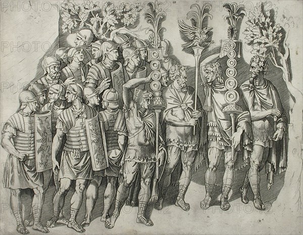 A Roman Legion, between 1515 and 1527. Creator: Marco Dente.