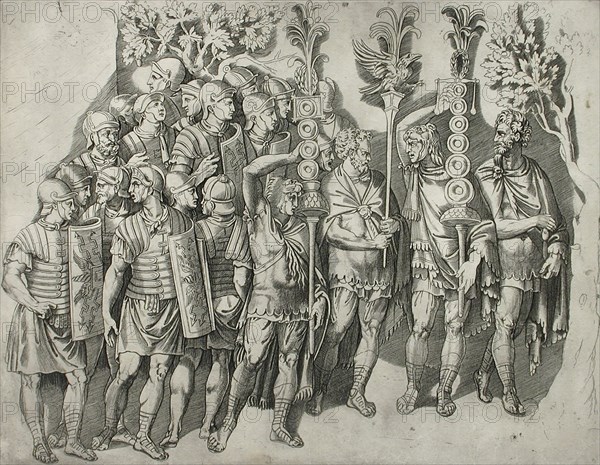 A Roman Legion, between 1515 and 1527. Creator: Marco Dente.