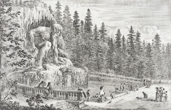 Colossal Statue of the Apennines, 1653. Creator: Stefano della Bella.