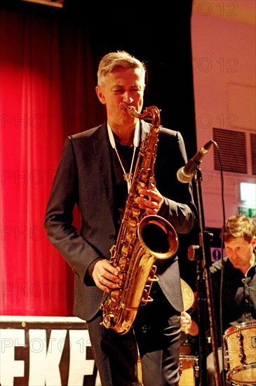 Dave O’Higgins, Darius Brubeck Quartet, Battle Jazz Festival, Battle, East Sussex, July 2023. Creator: Brian O'Connor.