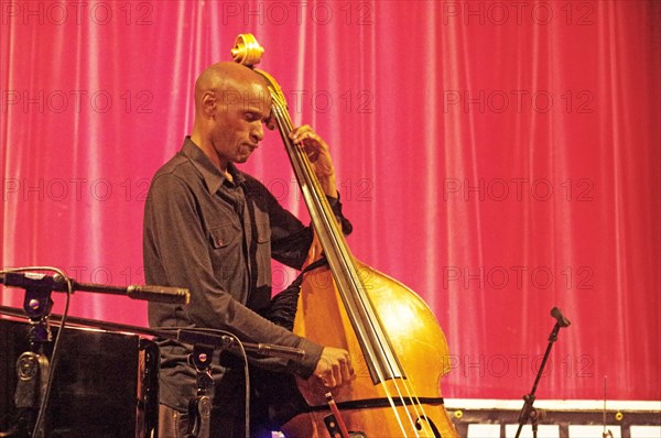 Larry Bartley, Denys Baptiste Quartet, Battle Jazz Festival, Battle, East Sussex, July 2023. Creator: Brian O'Connor.