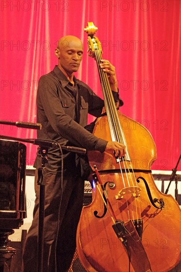 Larry Bartley, Denys Baptiste Quartet, Battle Jazz Festival, Battle, East Sussex, July 2023. Creator: Brian O'Connor.