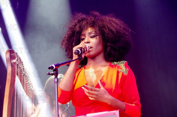 Laura Mvula, Love Supreme Jazz Festival, Glynde Place, East Sussex, July 2014. Creator: Brian O'Connor.