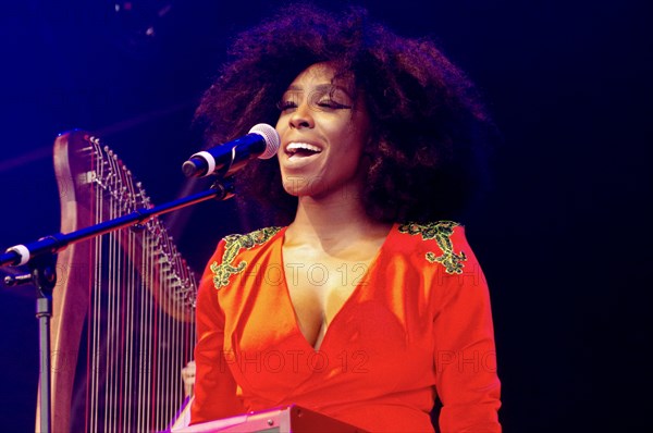 Laura Mvula, Love Supreme Jazz Festival, Glynde Place, East Sussex, July 2014. Creator: Brian O'Connor.