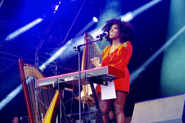 Laura Mvula, Love Supreme Jazz Festival, Glynde Place, East Sussex, July 2014. Creator: Brian O'Connor.