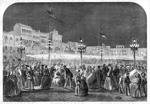 Celebration at Florence of the First Italian National Festival, 1861. Creator: Unknown.