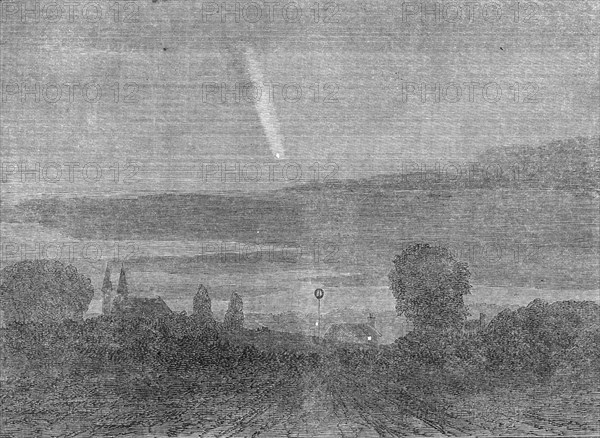 The Comet as it appeared on Tuesday evening, at eleven o'clock, from near the South-Western..., 1861 Creator: Unknown.