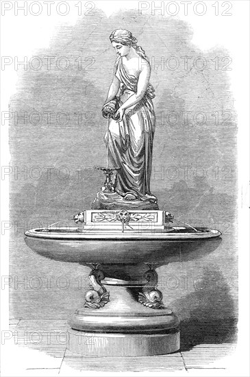 New drinking-fountain in front of the Royal Exchange, 1861. Creator: Unknown.
