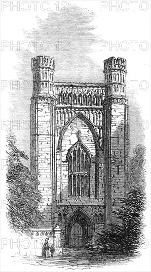 The Archaeological Institute of Great Britain and Ireland: Thorney Abbey, Cambridgeshire, 1861. Creator: Unknown.