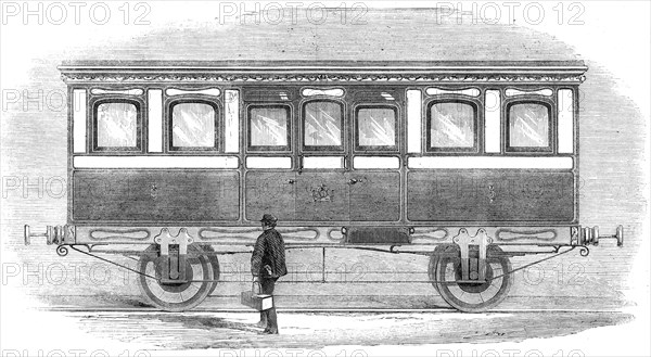 Her Majesty's carriage on the London and North-Western Railway, 1861. Creator: Unknown.