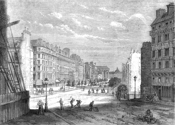 New Boulevard Malesherbes, looking towards the Madeleine, 1861. Creator: Unknown.