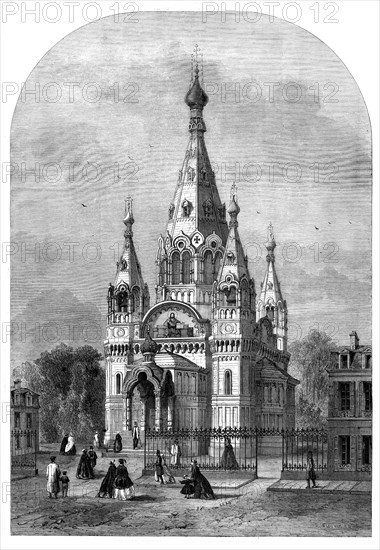 The New Russian Church in Paris, 1861. Creator: Felix Thorigny.