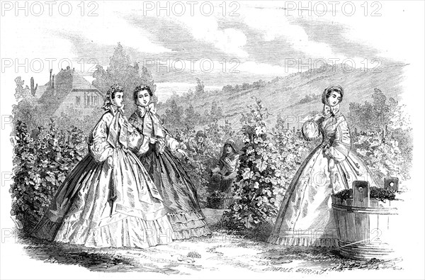 Paris fashions for October, 1861. Creator: Unknown.