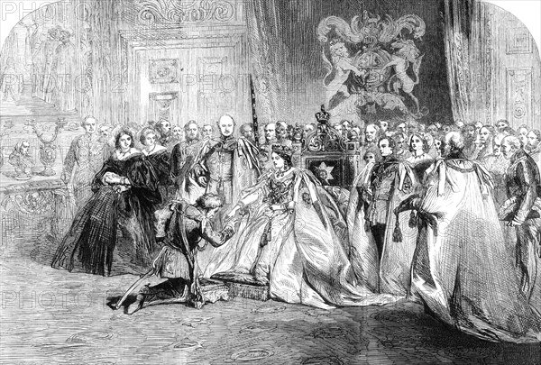 The First Investiture by Her Majesty of the Most Exalted Order of the Star of India..., 1861. Creator: Unknown.