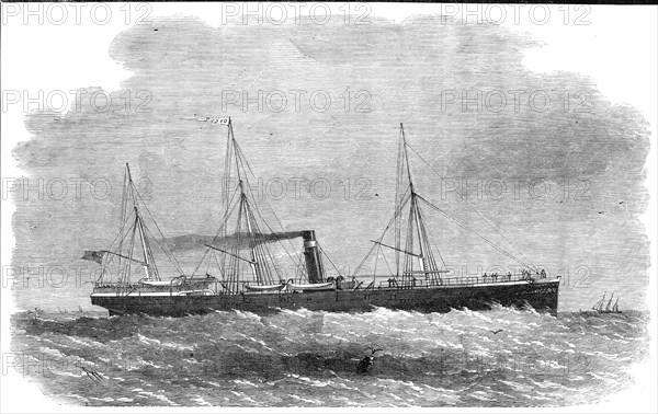 The London and Edinburgh Shipping Company's new steam-ship Oscar, 1861. Creator: Edwin Weedon.