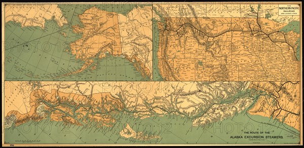 The route of the Alaska excursion steamers, 1891. Creator: Charles Sumner Fee.