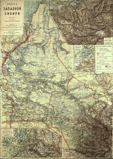 Map of Western Siberia, 1899-1914. Creator: Veniamin Petrovich.