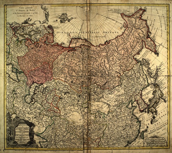 General Map of the Russian Empire and Great and Lesser Tartary in Europe and Asia, 1739. Creator: Unknown.