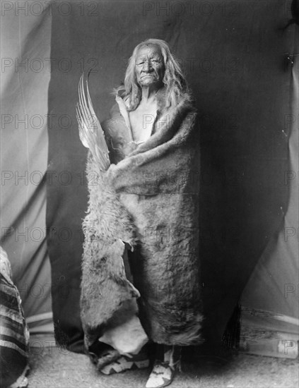 Black Eagle-Assiniboin, c1908. Creator: Edward Sheriff Curtis.