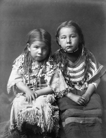 Bull Shoe's children, c1910. Creator: Edward Sheriff Curtis.