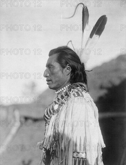 Crow's Heart-Mandan, c1908. Creator: Edward Sheriff Curtis.