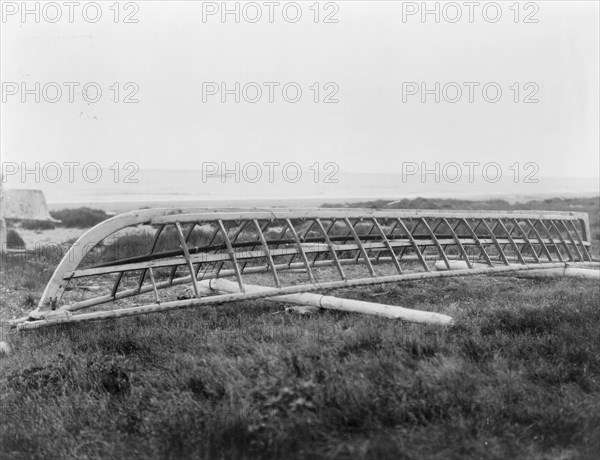 Umiak frame, Kotzebue, c1929. Creator: Edward Sheriff Curtis.