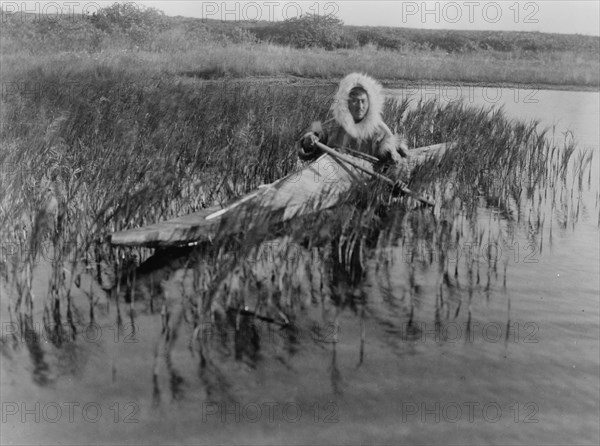 The Muskrat-hunter-Kotzebue, c1929. Creator: Edward Sheriff Curtis.