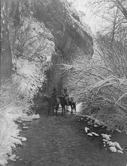 Approaching winter-Apsaroke, c1908. Creator: Edward Sheriff Curtis.