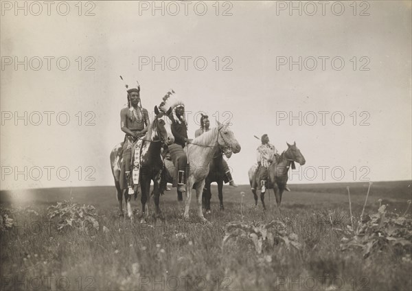 The war party, 1905. Creator: Edward Sheriff Curtis.