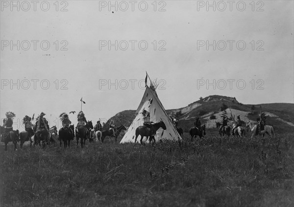 War preparation, c1907. Creator: Edward Sheriff Curtis.