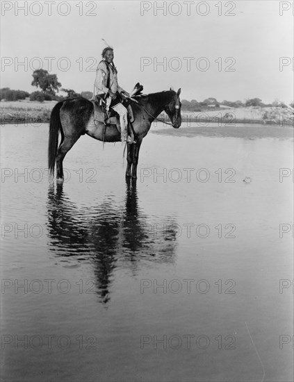 The lone Chief-Cheyenne, c1927. Creator: Edward Sheriff Curtis.