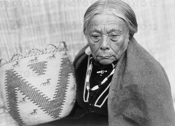 Basket maker-Skokomish, c1913. Creator: Edward Sheriff Curtis.