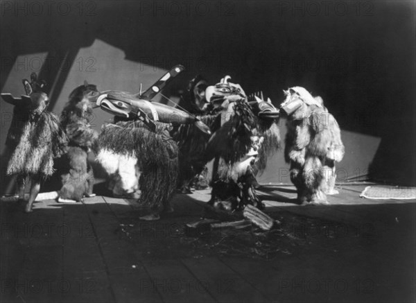 Group of Winter Dancers-Qagyuhl, c1914. Creator: Edward Sheriff Curtis.