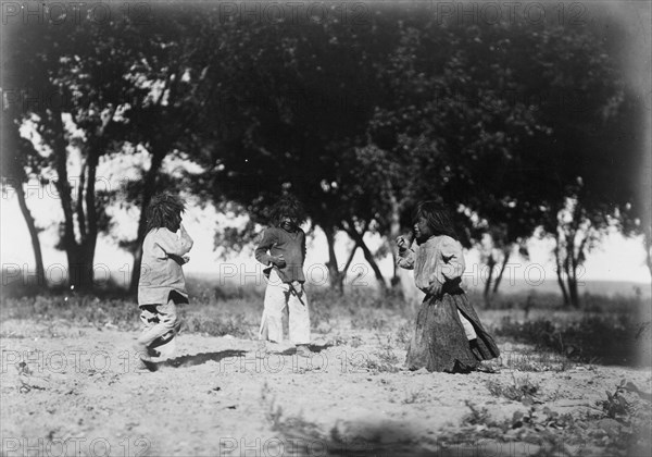 Child life, the cotton woods-Navaho, c1905. Creator: Edward Sheriff Curtis.