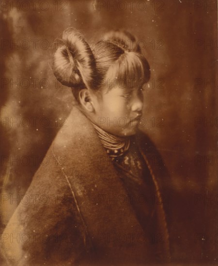 Modified style of hair dressing-Hopi, c1921. Creator: Edward Sheriff Curtis.