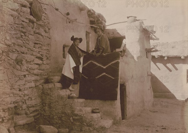 Tewa girls, c1900. Creator: Edward Sheriff Curtis.