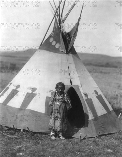 A child's lodge, c1910. Creator: Edward Sheriff Curtis.