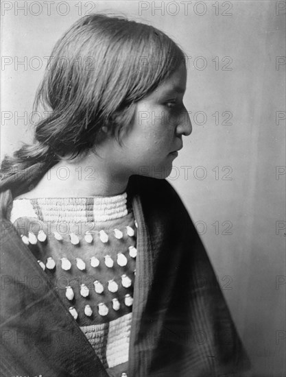 Arikara girl, c1908. Creator: Edward Sheriff Curtis.