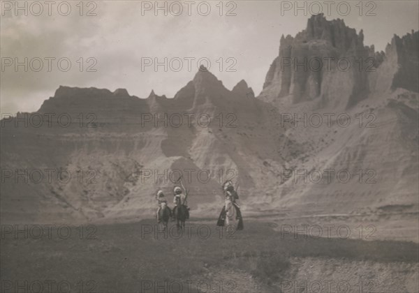 In the Bad Lands-Sioux, c1905. Creator: Edward Sheriff Curtis.