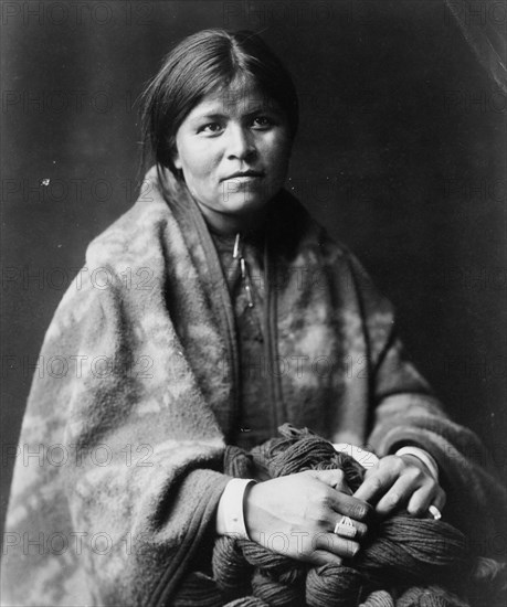 The blanket maker - Navaho, c1904. Creator: Edward Sheriff Curtis.