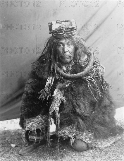 A Hamatsa costume-Nakoaktok, c1910. Creator: Edward Sheriff Curtis.