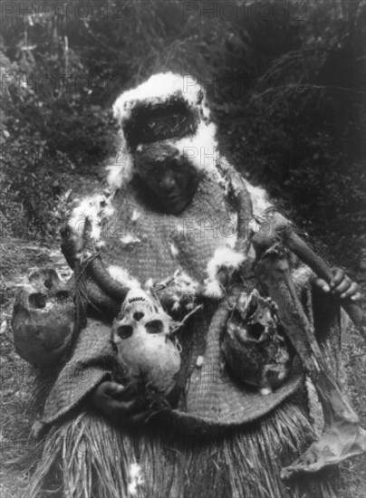 Kominaka dancer, 1910, c1911. Creator: Edward Sheriff Curtis.