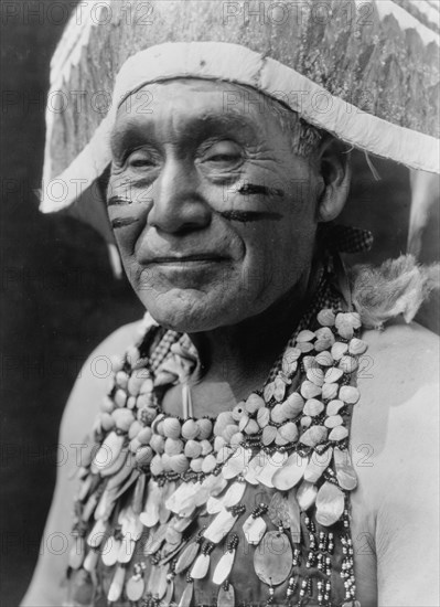 Hupa - jumping dance costume, c1923. Creator: Edward Sheriff Curtis.